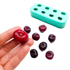 Cherries silicone mold, cherry fruits silicone mold Realistic cherries fruits molds wax melts molds NS025