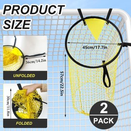 Vmxlso Pack of 2 Football Goal Target Net, Football Goal Net, Top Bins Football Goals for Garden Children, Football Goal Target Easy Assembly, Football Goals Target Net for Training, Football Training