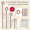 Shepherd Staff Plastic Wizard Staff Hook,55IN Brown Cane for Adult/Kids