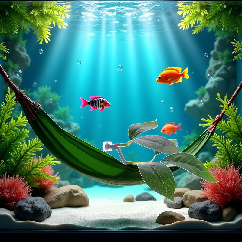 Green Betta Fish Leaf Pad,Plastic Plant Betta Hammock Leaf Bed,Simulating