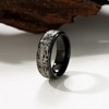 Adreamz Tungsten Ring 8mm Computer Circuit Pattern Ring Black Tungsten