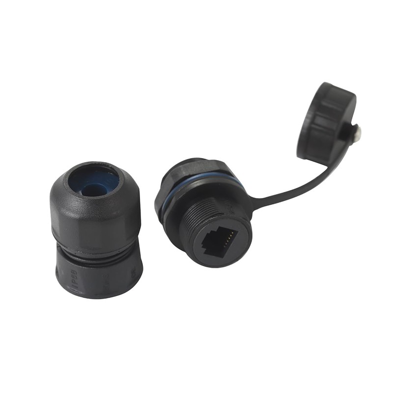 PENGLIN 2PCS Waterproof RJ11 Coupler, RJ11/RJ12 6P6C Panel Mount Connector