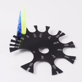 Black Acrylic Wire Gauge Measuring Tool 1mm-25mm Wire Gauge Thickness Gauge Measurement Tester Ruler Gauge Measurement Wheel Gauge Diameter Tools