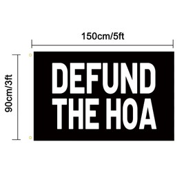 Defund the Hoa Flag 3x5 Ft Outdoor Indoor,Defund hoa Flags Tapestry For Wall Bedroom Living Room Outside Decoration
