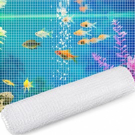 Yuanchu Clear Aquarium Lid Mesh Netting, Fish Tank Cover Plastic Screen Fish Tank Lid Aquarium Top Net for 5 to 75 Gallon Tanks, 78.7 x 41.7 Inches
