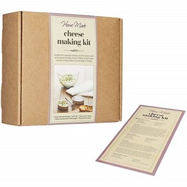 KitchenCraft Home Made Cheese Making Set, 4 Piece, Brown