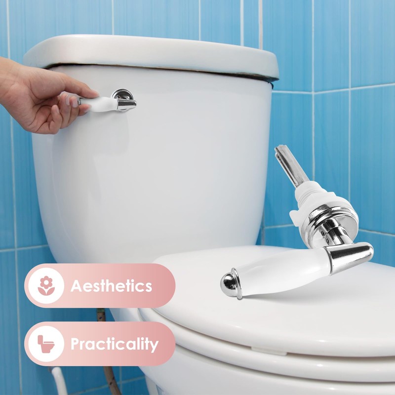 Ceramic Toilet Flush Handle, Traditional Victorian Style Toilet Handle Replacement,