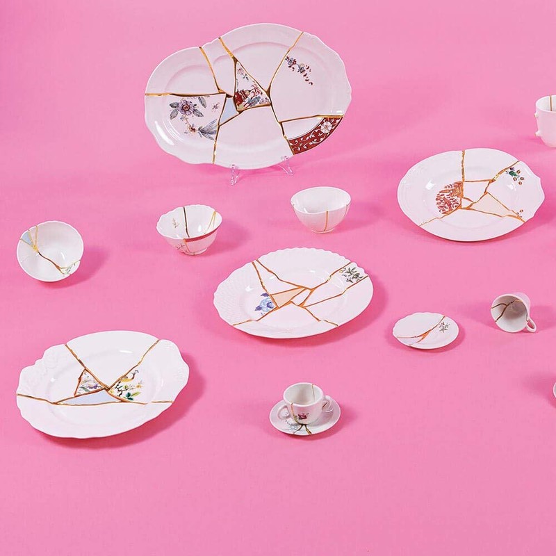 SELETTI 124135 Kintsugi Design Accessories, Multicolored W 5.9 x D