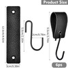 Pack of 6 S Hooks for Hanging with Leather Loop,