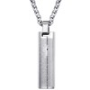 MOO&LEE Stainless Steel Lords Prayer Bar Necklace for Men 24