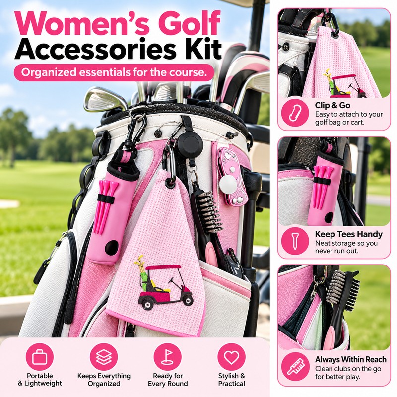 10-Piece Golf Accessories Kit for On-Course Organization – Golf Ball