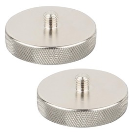 MUTUACTOR Neodymium Magnet Pot Heavy Duty,2PCS Magnetic Mount Magnets for Vibration Temperature Sensor with 1/4-28 UNF Male Thread,No Drilling 120lb Magnetic Base for Non-Magnetic Machines
