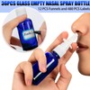 ZHWKMYP 60 Pcs Nasal Spray Bottle Empty, Blue Glass Refillable