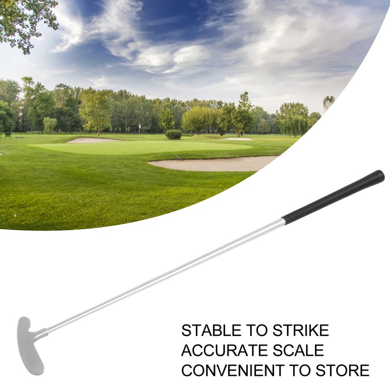 Golf Putter Club Silver Aluminum Alloy Rubber Detachable 3 Section