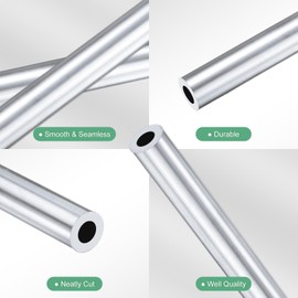 M METERXITY 1-Pack 300mm 6063 Aluminum Round Tube, 7mm ID 13mm OD Seamless Aluminum Tubing for Construction/Machining/DIY Crafting, Metal Straight Pipe [0.28"x0.51"x12"]