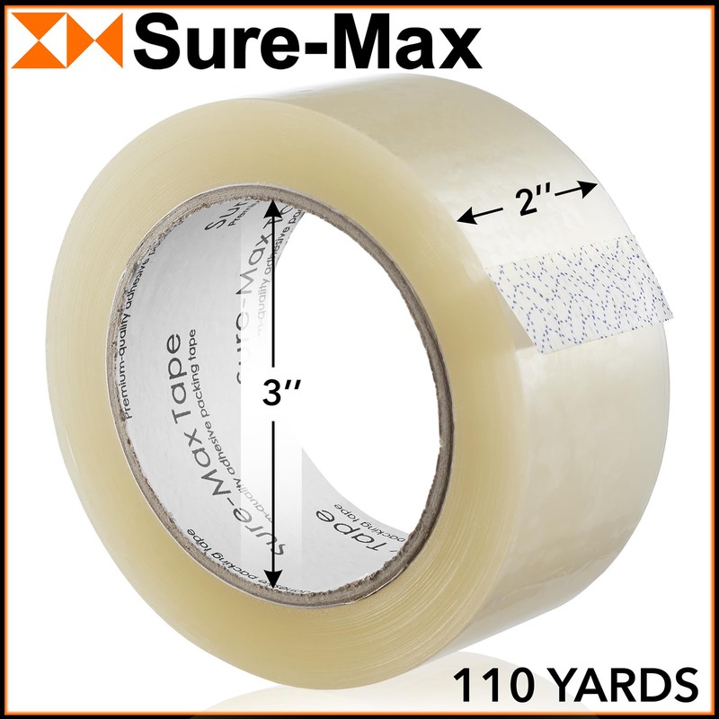 Sure-Max Premium Carton Packing Tape 2.0 mil 330 Feet (110