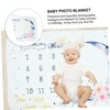 Mikinona 1pc Moon Milestone Blanket for Newborns Monthly Photo Blanket