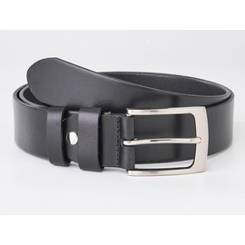 BELTER Belts for Men Leather Belts Full Grain Leather Work Belt 1.5" for Jeans,Casual Pants,Trouser with Gift Box (Black, For 36"-39" Waist)