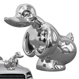 Angry Duck Radiator Figure, Angry Duck Hood Ornament, Alloy 3D Funny Duck Hood Ornament, Angry Duck, Car Bonnet Ornament, for Car Decorations and Room Decoration