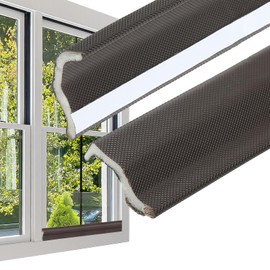 PATIKIL 10 Feet Kerf Weather Stripping Door Seal, Self Adhesive PU Foam Weather Strip V-Shaped Soundproof Door Insulation Strip for Window Door Bottom and Side, Brown