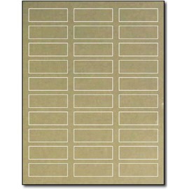 3/4" x 2 1/4" Gold Foil Labels for Laser Printers - 10 Sheets / 300 Labels