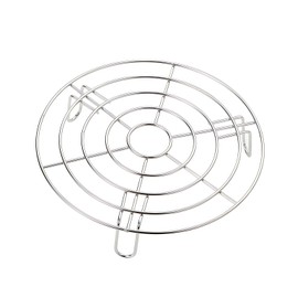 Turbokey Stainless Steel Rack Cross Wire Cooling Racks with Legs Dia 7.9" Steaming Cooling and Baking Barbecue Rack Fit for Air Fryer Instant Pot Pressure Cooker Canning (Height 1.8",7.9"/20cm)