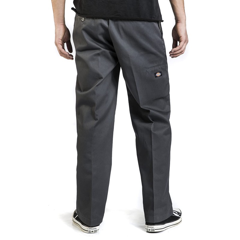 Loose Fit Double Knee Work Pants. Charcoal, 32 34