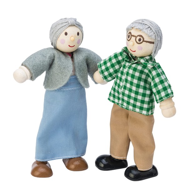 Le Toy Van - Wooden Grandparents Play Set For Dolls Houses | Daisylane Dolls House Accessories Sets - Suitable For Ages 3+