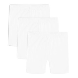 Auranso - Pantalones cortos de bicicleta para niñas, transpirables y de seguridad, Blanco, 5-6 Años