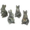 Lovionus89 Rabbit Crystal Decor Figurines, 2 Inches Natural Healing Stones