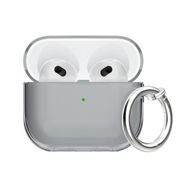 Aircawin Clear Case for Airpods 3 Case Clear,Shockproof Clear Case for Airpods 3rd Generation Case Cover 2021,Full Protective Soft Transparent TPU Case for Airpod 3 Charging Case with Keychain-Black