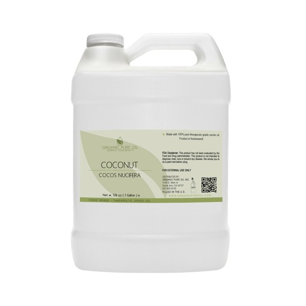 Coconut carrier oil 100% pure medium chain tri-glycerides bulk 1 gallon 8 lb
