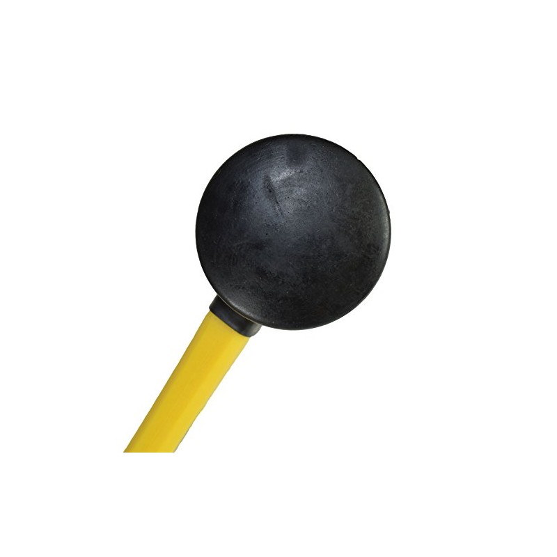 16oz Black Rubber Mallet Non Marking Hammer with Fibreglass Handle