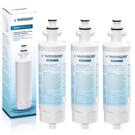 Wessper 3x 4874960100 Freezer Fridge Water Filter Replacement Compatible with Beko 4874960100 4394650100, 9256712, SBS4K; Blomberg IWD1004ET, KFD9952PXDUK; Grundig 487960000; Lamona LALAA M61000