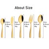 JASHII 5-Piece Black Hammered Flatware Hostess Set Stainless Steel Serving