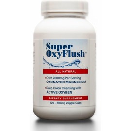 SuperOxyFlush Colon Cleanser with Active Oxygen & Magnesium Oxide – 120 Capsules – Gentle Detox & Cleanse for Adults – Allergen-Free | Non-GMO Supplement