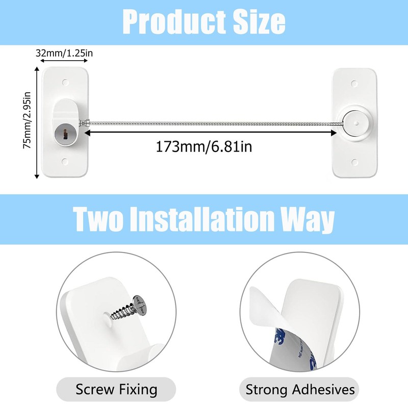 Safety Lock for Cupboards, Child Safety Locks, Fridge Door Lock