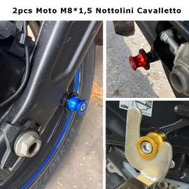 2pcs M8 Repair Stand Racing Adapter M8 x 1.5 Bobbins Stand Holder for Suzuki V-STROM 650 1000 1050 SV650 Burgman 125 250 400 600 CBR125 CB250 CB400 CB500F CBR600 00 CB65 0R Ninja 400 Z800 Z1000 Red