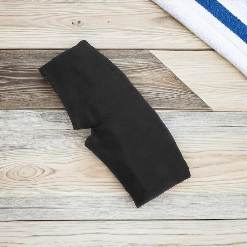 TEHAUX Antifaz para Dormir de Viaje de Seda Sintética Negro,
