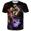 Linnhoy Men and Women T-Shirts Cool 3D Clothes Space Graphic