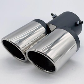 LEXOR Muffler Cutter, Dual, 2 Drawers, Direct-Facing, Straight, General Purpose, Flip Up, Mini Car, Stainless Steel, Large Diameter, Aero Parts, Dress Up Oblique