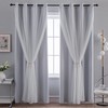 Anytime Home Curtains Blackout and Sheer Layered Solid Window Curtain