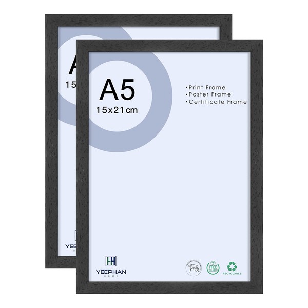 8 x 6 inch/a5 Black Picture Frame 21x15cm Photo Frame