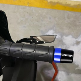 Mokiton Handle Bar Ends Hand Grips Plug Caps Compatible with Yamaha YZF R3 2015-2019 2020 2021 2022 2023 2024 | Motorcycle Balance Pad YZF-R3 YZFR3 Accessories (Blue)