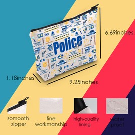 Funny Police Gift Police Life Cosmetic Bag Police Officer Gift Police Grad Gift Best Police Gift for Female (Police Bag)