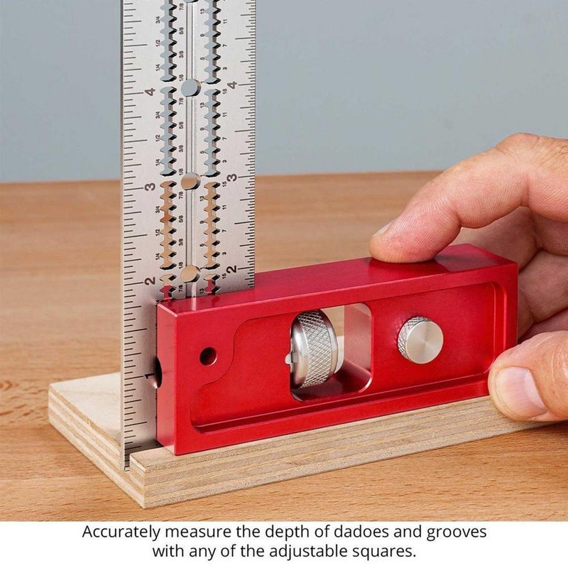 Combination and Double Woodworking Tools Adjustable Woodworkers Edge Rule for