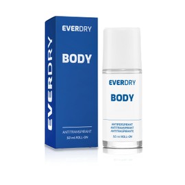 EVERDRY Antitranspirant Roll-On 50 ml gegen starkes Schwitzen an Achseln & Körper – Anitperspirant für Frauen & Männer, ohne Alkohol & Parfümstoffe