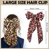 elook Hair Bows Clip, 2 PCS Leopard Print Hairclip, Hair