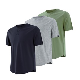 MagnaMan Men's True Classic Tees 3-Pack Short Sleeve Crew Neck Solid Color Casual T-Shirts - Ideal for Gym, Work & Daily Life