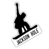Jackson Hole Wyoming Ski Adventures Souvenir 4 Inch Fridge Magnet